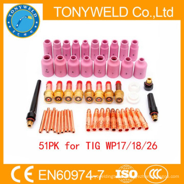 51PK tig spare parts for wp18 /wp17/wp26 tig gas welding torch